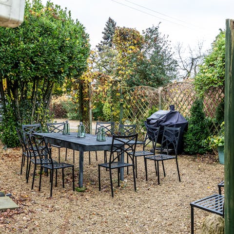 Dine in the private garden, courtesy of the barbecue