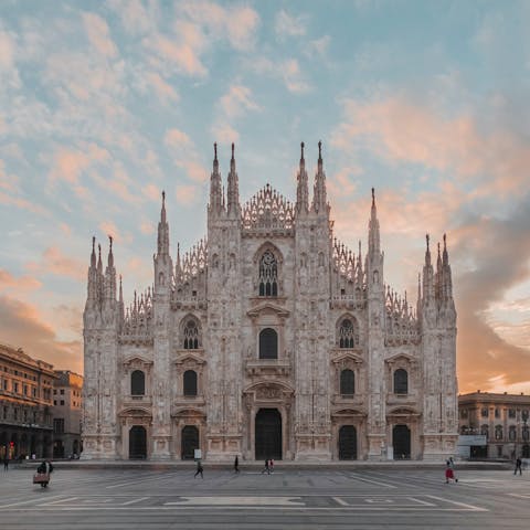Stroll through the city centre to reach Duomo di Milano in forty minutes
