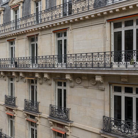 Lap up the stunning views of the Parisian architecture from your living room window
