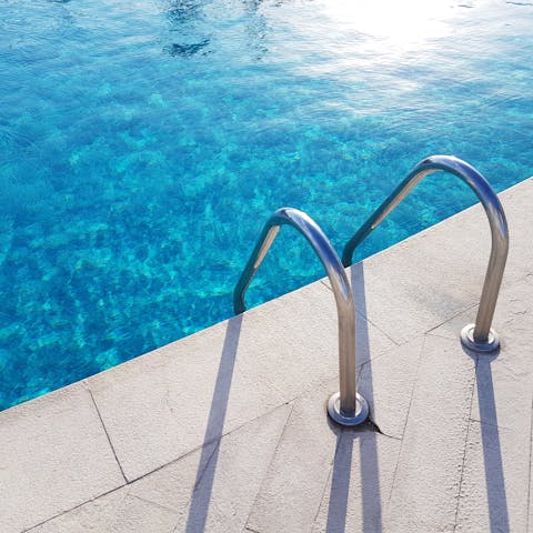 Enjoy a dip in the in-ground pool during the summer