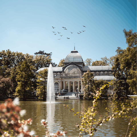 Spend some time in the 19th-century El Retiro park, offering a boating lake