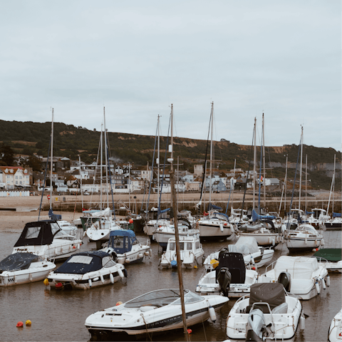 Visit the beautiful coastal town of Lyme Regis, a twelve-minute drive away