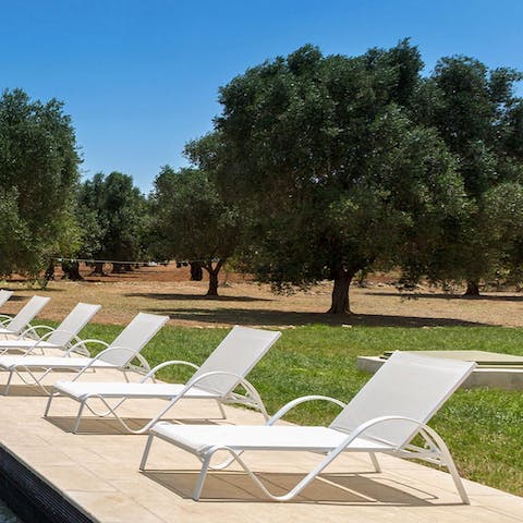Lounge in the Puglia sunshine with a spritz cocktail in hand