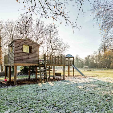 Let the kids tire themselves out in the outdoor play area