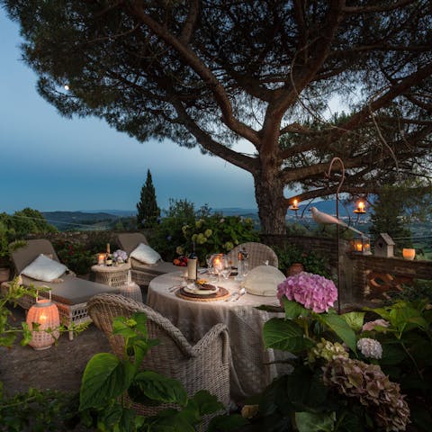 Guests were impressed by the views of the surrounding area from the terrace and pool.