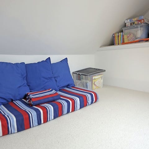 Let the kids enjoy playtime and reading in the cosy mezzanine