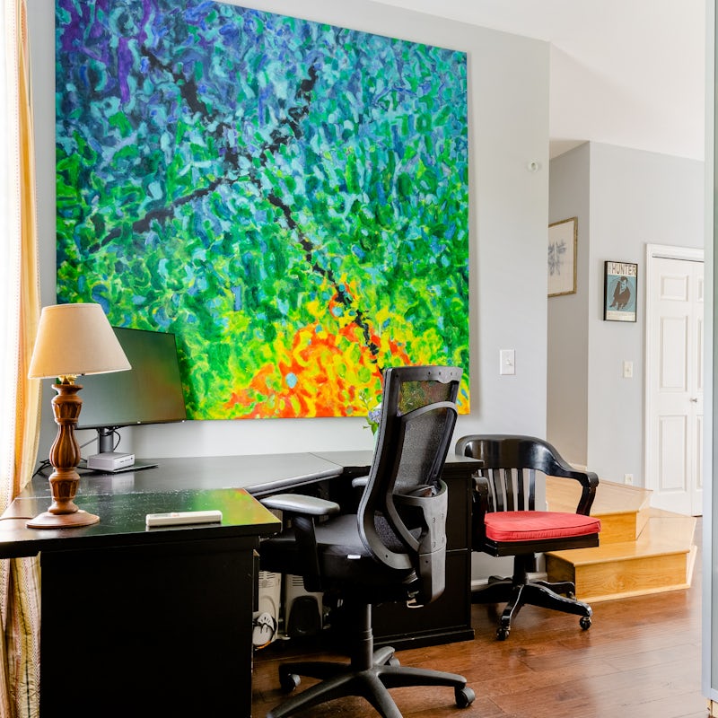 Get creative or catch up on work in the comfy office space