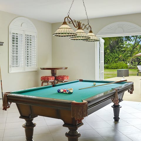 Let your competitive side shine with a game of pool