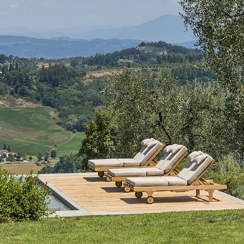 Take in the views from the sun loungers