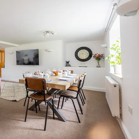 Sit down at the solid wood table for a breakfast of Welsh cakes