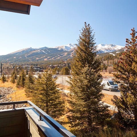 Soak up incredible views of the mountains from your terrace