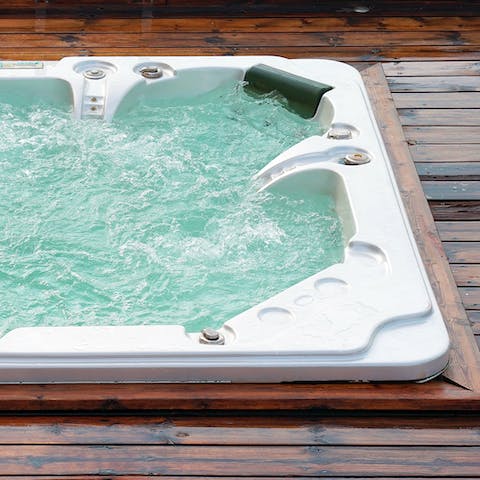 Take a dip in the hot tub