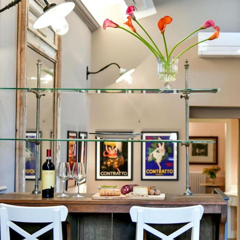 Enjoy a glass of Italian red wine at the bar