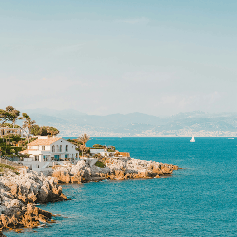 Pack a beach bag and explore the beautiful coast of Antibes