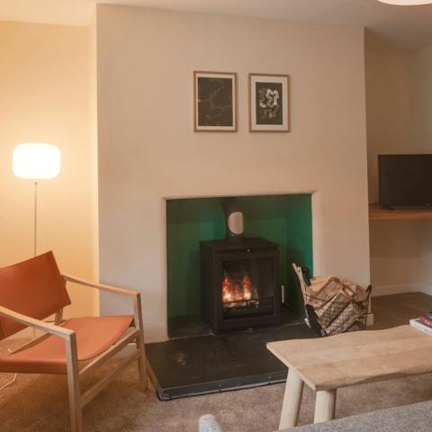 Cosy up in front of the log burner when the Welsh weather turns chilly