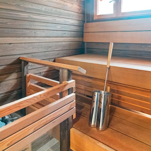 Do as the Finns do and spend a session in the apartment's sauna