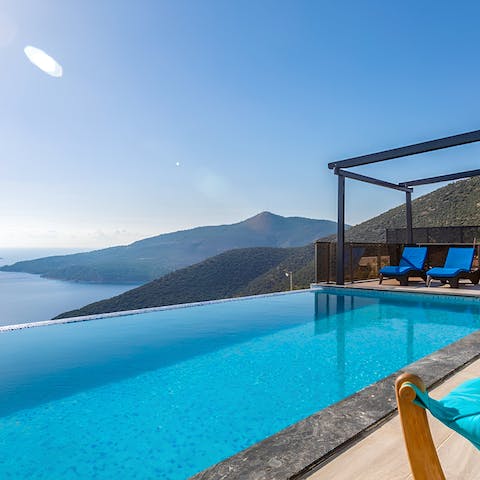 Soak up the stunning views as you cool off in the private pool