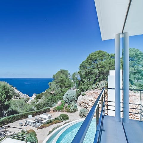 Take in enchanting views of the Mediterranean seascape from the balcony