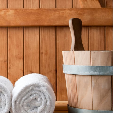 Feel a wonderful sense of wellbeing from the sauna