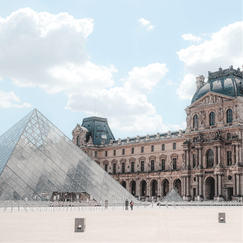 See old and new collide at the Louvre, just a twenty-minute walk away