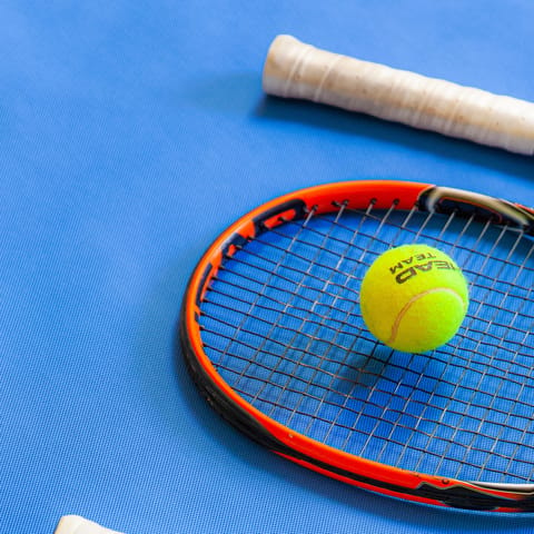 Embrace competitive fun with games of tennis on the private court