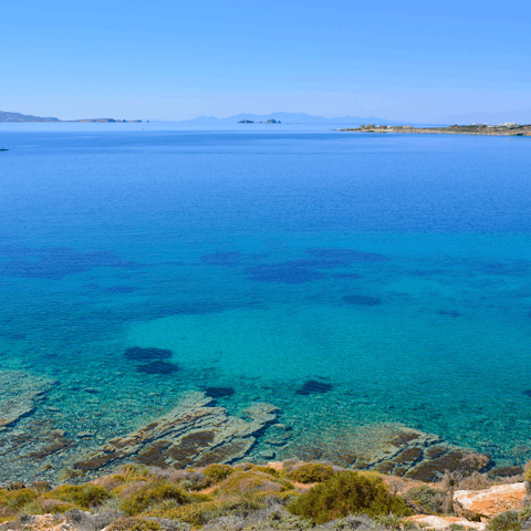 Drive five minutes to the seaside village of Alyki