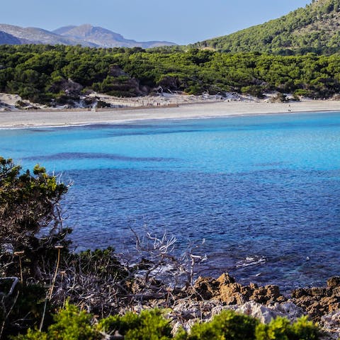 The beautiful sandy beach of Platja de Muro is only minutes away by car