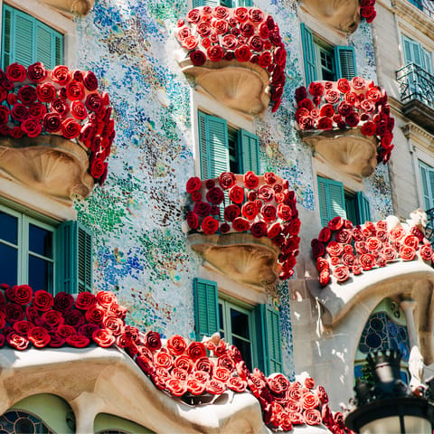 Take a tour of Gaudi's architecture, starting with Batlló, a few steps away