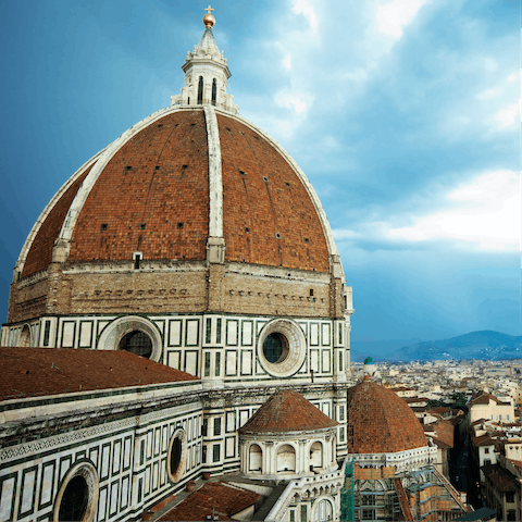 Visit the Cathedral of Santa Maria del Fiore, a twenty-minute walk away