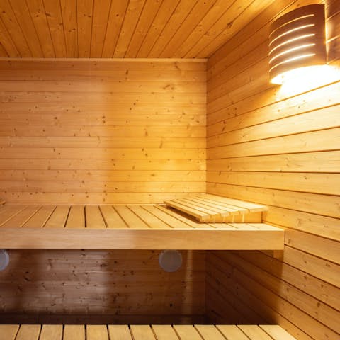 Enjoy a relaxing sauna after a busy day exploring the capital