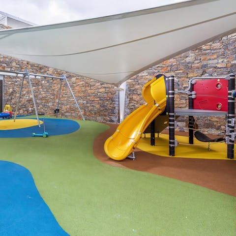 Let the kids have fun in the shared playground area