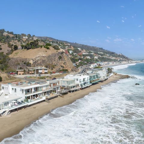 Stroll out onto the Carbon Beach, right on your doorstep