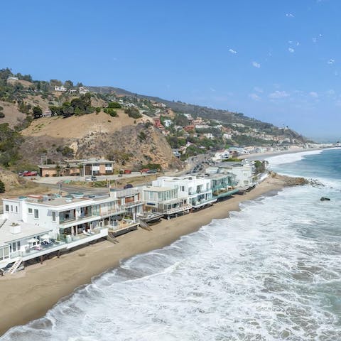 Stroll out onto the Carbon Beach, right on your doorstep