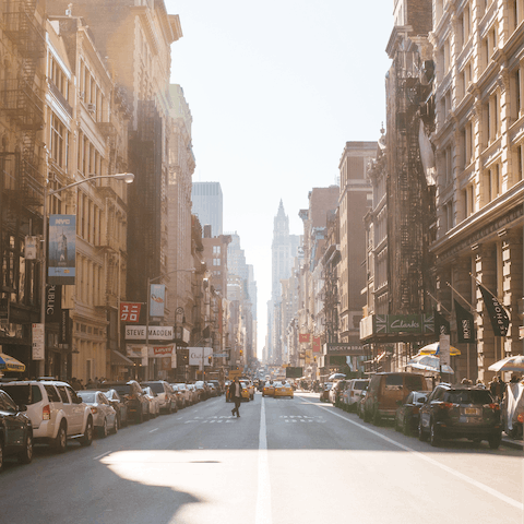 Explore the vibrant street of Broadway in the very heart of NYC
