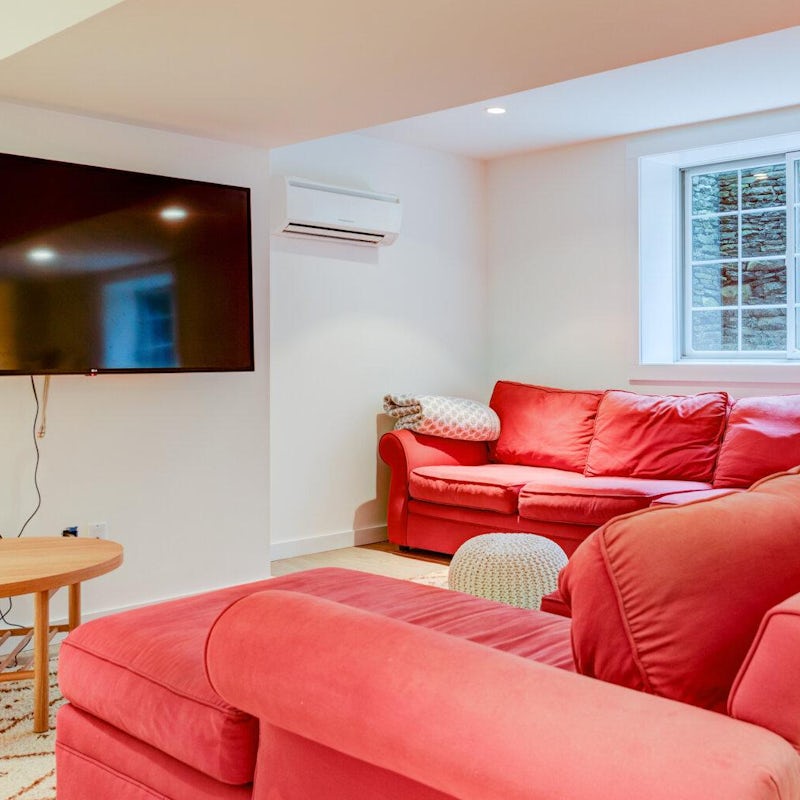 Get together for movie nights with your family and friends in the entertainment room