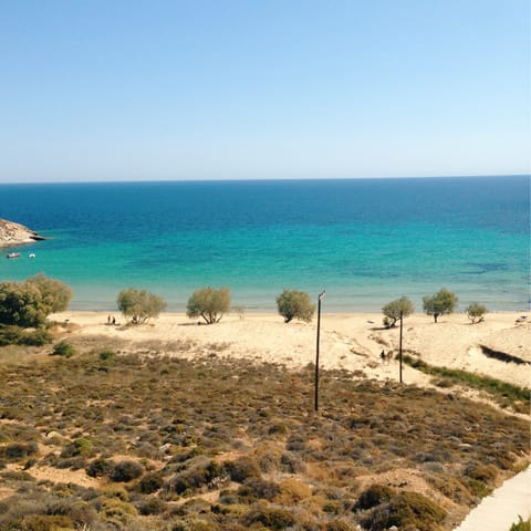 Spend a long day at Porto Cheli's beach, less than ten minutes' drive away