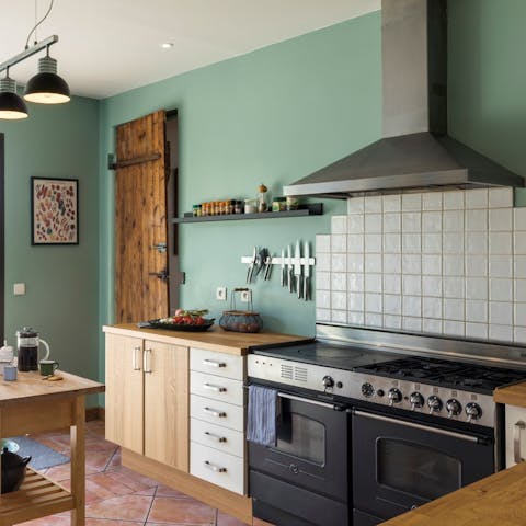 Try your hand at rural French cooking in the charming kitchen
