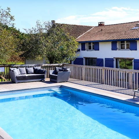 Take in that southern France sun while lounging by the pool