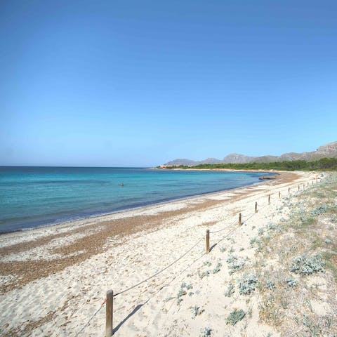 Walk just ten minutes down a private path to this idyllic beach