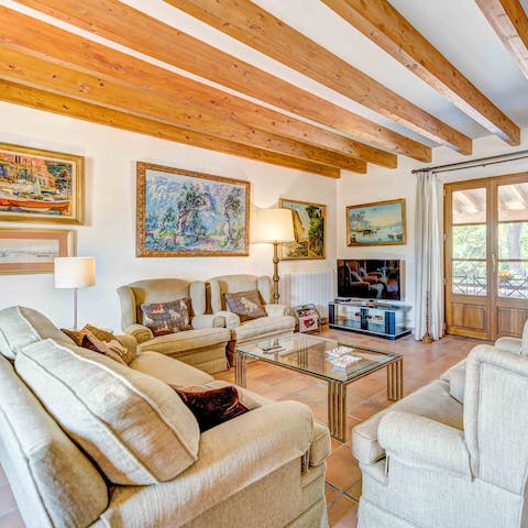 Admire the traditional finca interiors and homely decor