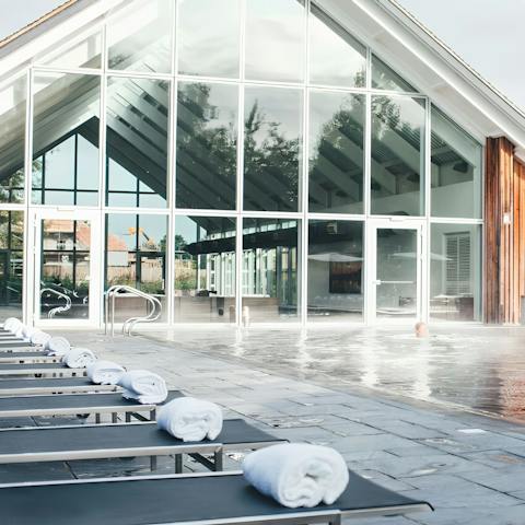 Indulge in some pampering at the on-site spa and pools