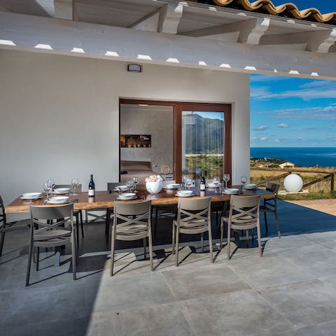 Feast together on some local Italian delicacies on the terrace