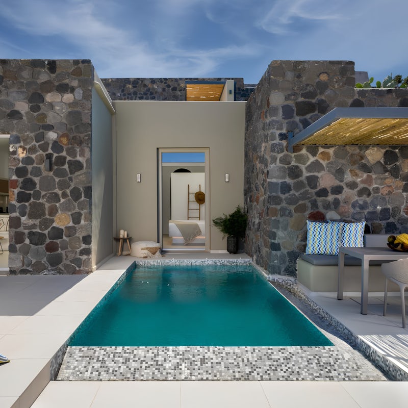 Start the day with a refreshing swim in the private outdoor pool