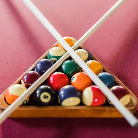 Bring the fun and games indoors to the billiards table