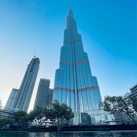 See the iconic Burj Khalifa, only a ten-minute drive away