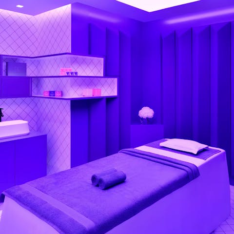Book yourself in for a relaxing massage at the on-site spa 