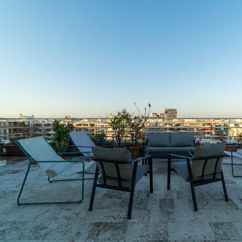 Enjoy stunning skyline views from the magnificent rooftop terrace