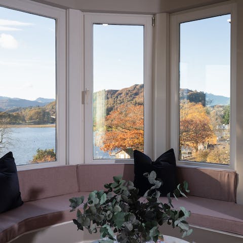 Enjoy stunning views of the Cumbrian landscape from the bay window or balcony
