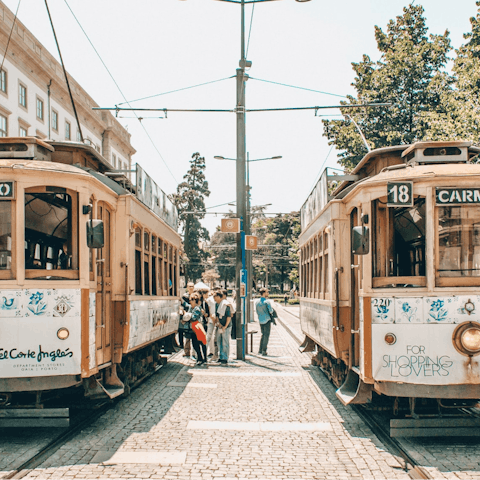 Embrace an adventure across the city on one of the local trams 