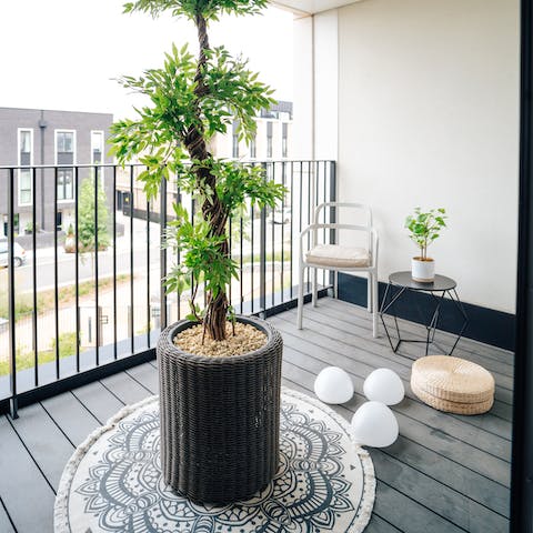 Sip your morning while enjoying the zen atmosphere of your private balcony